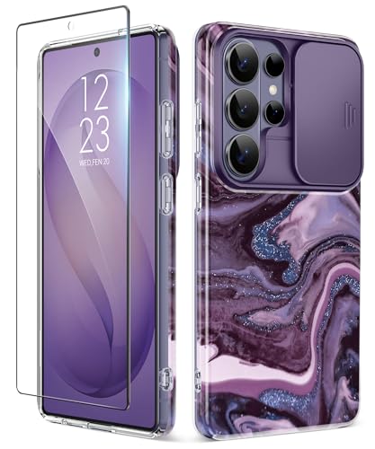Coque Samsung S26 Ultra GVIEWIN avec cache caméra coulissant et protection d'écran intégrée