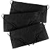3 Pockets Cotton Waist Apron 3 Pack 24 x 12 inch Kitchen Restaurant Bistro Craft Garden Half Short Aprons for Men, Women, Chef, Baker, Servers, Waitress, Waiter, Craftsmen Work Apron Uniform, Black