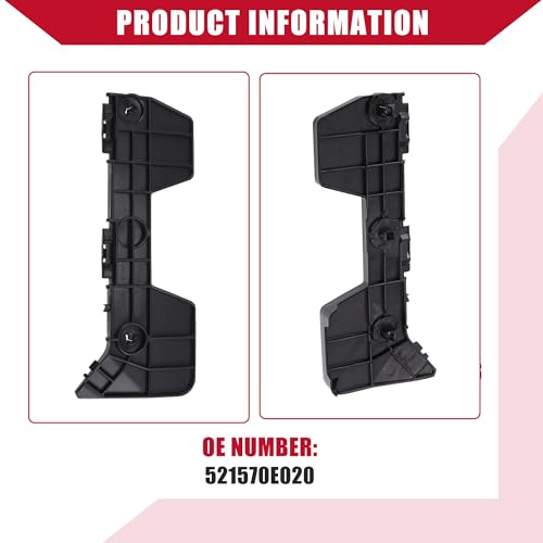 Hihaha No.521570E020/521580E020 Bumper Bracket for Toyota Highlander 2008-2013 / Rear Left Right/Durable Plastic / 1 Pair Black by Hihaha - Used condition - Image 7