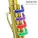 Kids Saxophone Toy Musical Wind Instruments Plastic 8 Rhythms Metallic Golden Saxophone for Kids Early Educational Toy Performance Prop