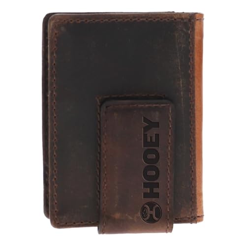 Image of HOOEY Gambler Men's Leather Bifold Wallet with Money Clip | Western Tooled Design