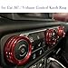 JUNLELI Car Lamp Air Conditioner Rotary Button Light Lamp AC Volume Control Switch Cover Trim High Version for Jeep Wrangler JL 2018 2019 2020 2021 2022 2023 Interior Accessories Red