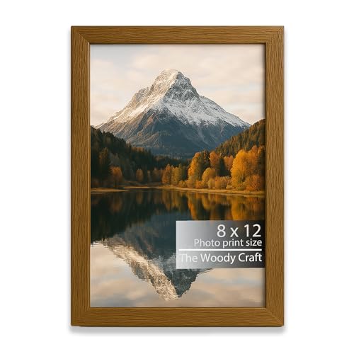 Image of 8x12 Photo Frame | Photo Frame a4 Size Brown For Wall Designed To Fit Any Room | Wall Frame For Home Decoration | Wooden Photo Frames With Sturdy Build | Aesthetic Photo Frames For Tasteful Spaces