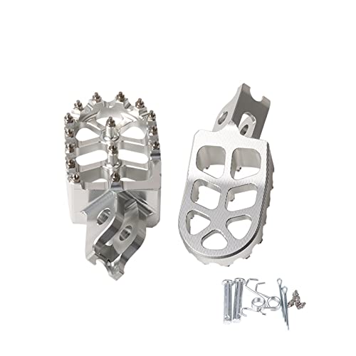 Repose-pieds Moto en Alu pour Honda CRF 250L Pédales Robustes Argent