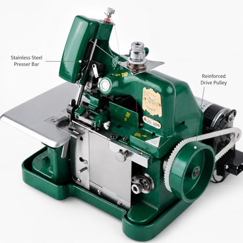 Máquina de coser resistente con marco de metal y función overlocker 4
