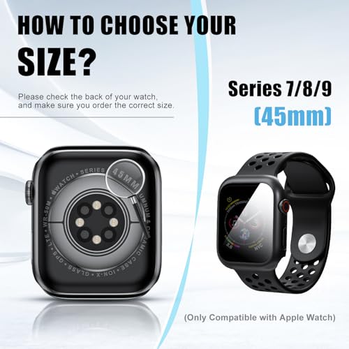 Image of Privacy Case for Apple Watch Screen Protector Series 7-9 45mm