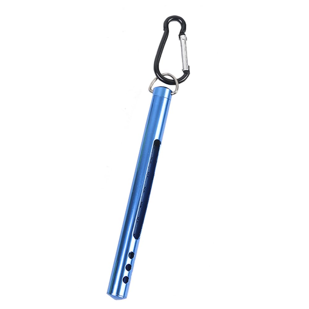 SagaSave 1Pcs Blue Fishing Water Thermometer, Dual Scale Display (0-40°C/0-100°F), Portable, Metal Shell & Glass, Reusable, Indoor/Outdoor, Fishing Thermometer