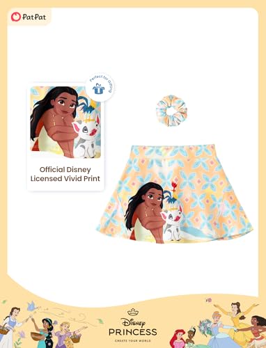 Image of Disney Stitch丨Frozen丨Princess丨Minnie Mouse Girls Skirts Inner Pocket Shorts + Scrunchie Athletic Golf Tennis Skorts 2-9Y