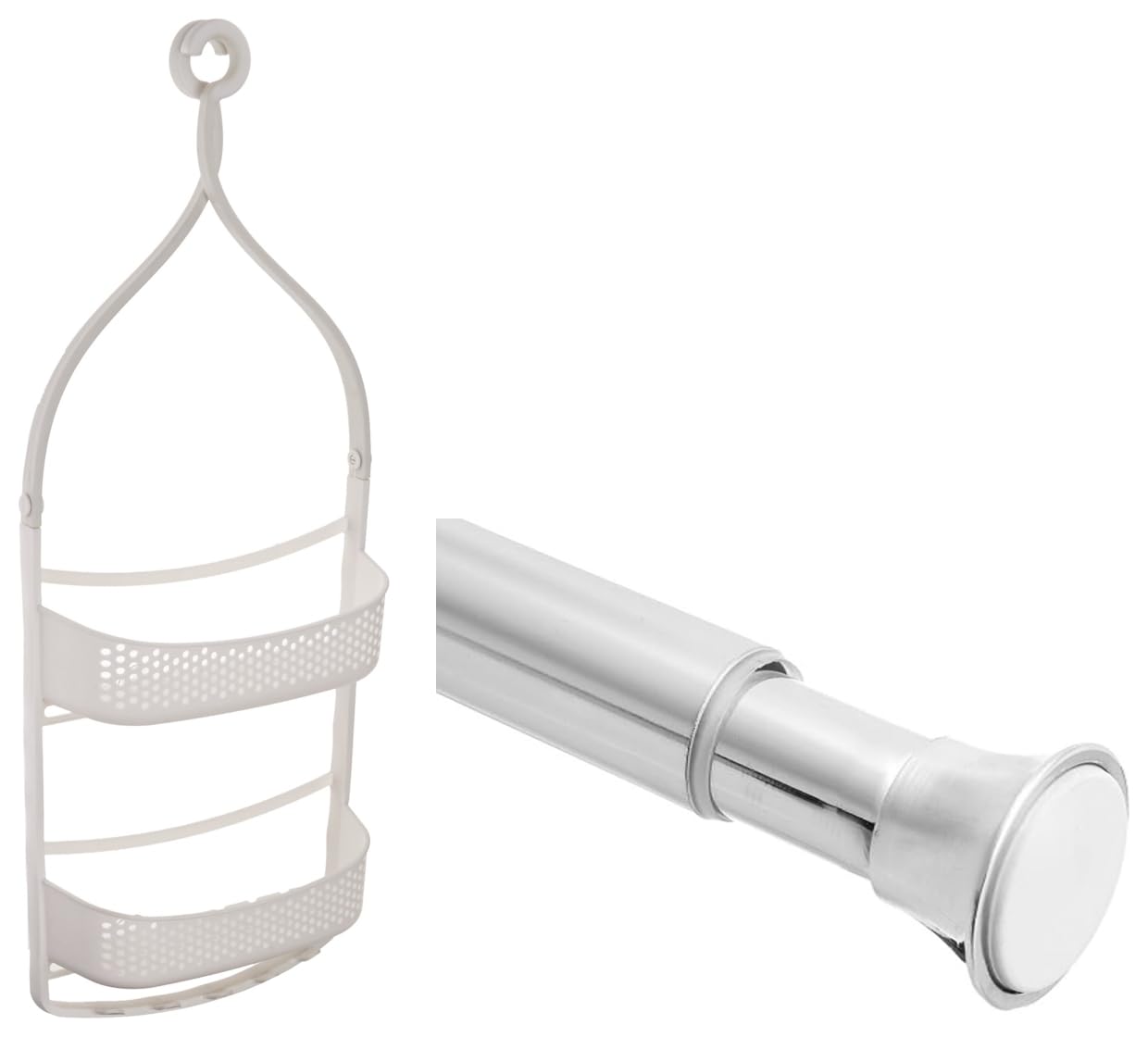 AmazonBasics Shower Adjustable Length Curtain Tension Rod 3654