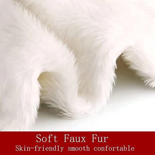 Christmas-Tree-Skirt-60-inches-Snow-White-Tree-Skirt-Decoration-for-Xmas-Faux-Rabbit-Fur Christmas Tree Skirt 60 inches Snow White Tree Skirt Decoration for Xmas Faux Rabbit Fur