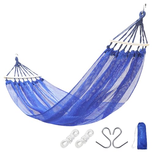Hamaca de seda de malla – Cama oscilante al aire libre transpirable, cama de refrigeración suave | Red de descanso suspendida para patio, cama de dormir portátil, hamaca de jardín ligera, cama de