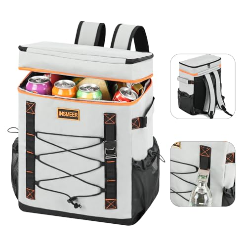 Mochilas Y Bolsas, Wireless INSMEER - Enfriadores de Mochila, 50 Latas/30L, Mochila Grande con Aislamiento a Prueba de Fugas e Impermeable, Enfriador de Almuerzo con Aislamiento Portátil,...