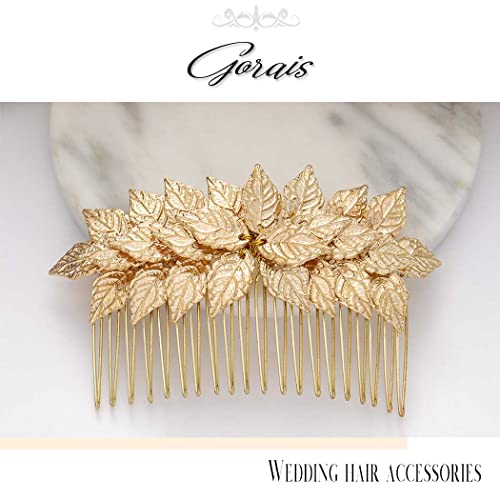 Gorais Leaf Bride Wedding Hair Comb Bridal Hair Piece Hair Accessories For Women And Girls (A-Gold) #TOP1