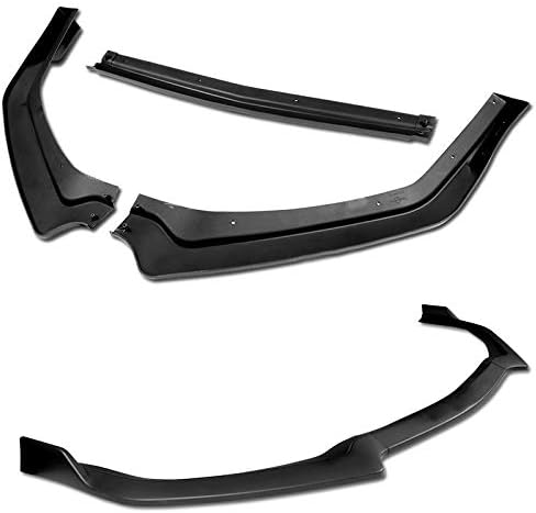 HYPERSPEED Front Bumper Spoiler Lip 3PCS ABS GT-Style Fit for 2018 2019 2020 2021 2022 2023 Ford Mustang, Car Mods Exterior Replacement Parts Accessories, Air Chin Body Kit Splitter (Matte Black)