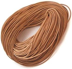 【ラウンドレザーコード 牛革・本革】 薄茶・ベージュ ラウンド・直径-1.5mm 90m le1.5-lightbrown-90m