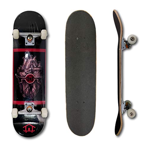Skate Montado Profissional House Skateboarding Coração