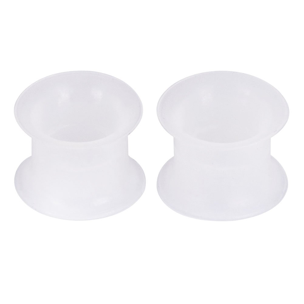 Oyaface 2 PC Colorful Hard Silicone Flexible Ear Skin Tunnels Plugs Hollow Ear Gauges 2G-25mm