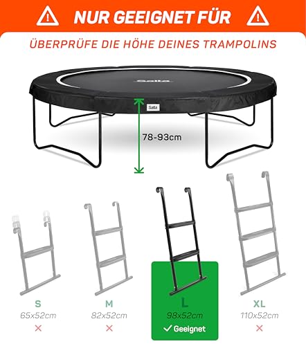 Salta Echelles Noir : Échelle robuste pour trampoline de jardin - 7