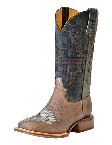 Tin Haul Men's Blackjack Western Boot Broad Square Toe - 14-020-0077-0500 BR 9.5 D(M) US Brown