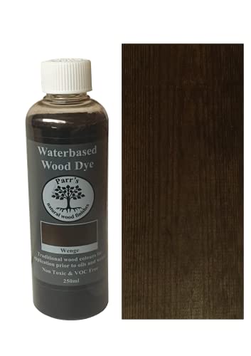 Parr's Water Based Wood Stain - Environmentally Friendly VOC Free - for Interior Woodwork - Wenge - 250ml