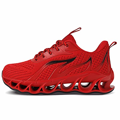 Umiye Kids Running Shoes Fashion Sneaker Breathable Athletic Running Shoe Tennis For Boys Girls Red #TOP2