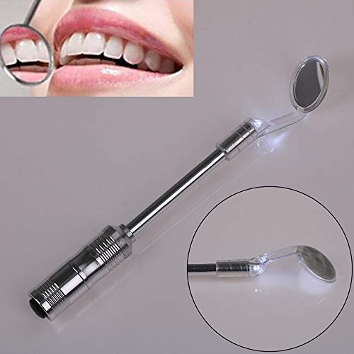 Oral Mirror with LED Lighted Anti Fog Dental Mirror Makeup Mirror Teeth Clean Hygiene Tool Mouth Oral Care for Personal - Thumbnail 3