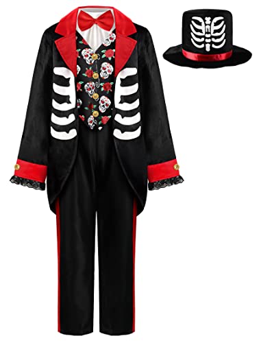 Giorno Dei Morti Scheletro Costume Uomo Halloween Costume - Foto 4
