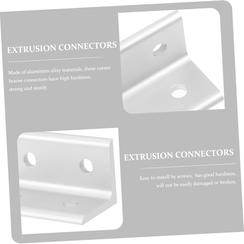 Connecteurs angle pour profilé aluminium par 10 équerres de fixation - 3