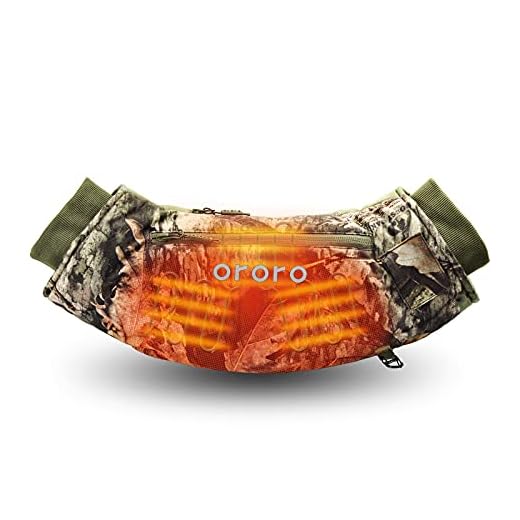 ORORO Heated Hand Muff for Hunting, 14 Hours of Warmth, Heated Camo Hand Warmer Pouch with Rechargeable Battery (Camouflage)