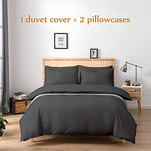Saferay Green Duvet Cover Twin/Twin Extra Long Size - 100% Egyptian Cotton Super Soft Duvet Covers Collection - Lightweight, Cooling Duvet Cover - Soft Textured Bedding (Twin/Twin Xl, Dark Gray) #TOP1