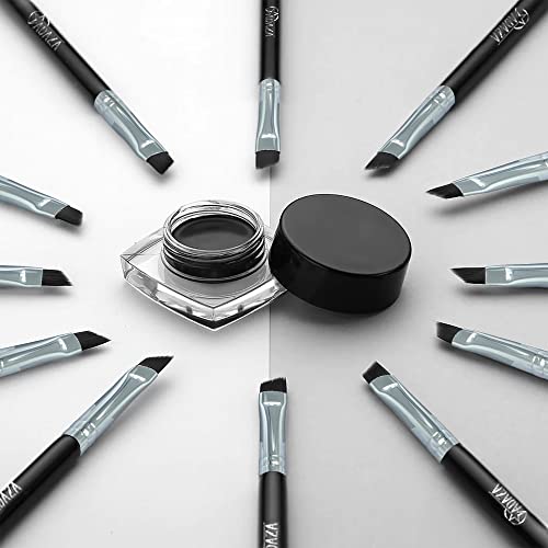 Adaza Makeup Brush With Fine Angled Feature, Premium Quality Precision Eyeliner Brushes Along With Ultra Thin Slanted Flat Angled And Cruelty-Free Synthetic Bristles Concealer Brush, Foundation Brush For Beauty Cosmetic Tool. #TOP3