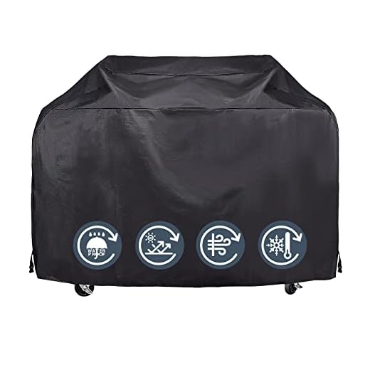 KPT BBQ Grill Covers Heavy Duty Waterproof - 60-68 Inches, UV & Fade Resistant, All Weather Universal Gas Grill Cover for Weber, Brinkmann, Char Broil, Nexgrill - Black