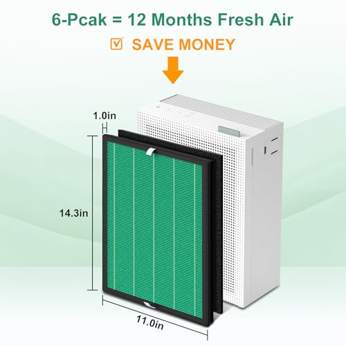 Image of 2-Pack Replacement Filter Compatible with Coway Airmega 150 AP-1019C | Precise fit for Coway Airmega 150 (AP-1019C). Includes 2 filter assemblies and 2 carbon pre-filter layers. Durable 2-Pack Set