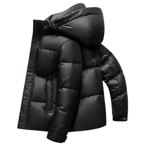 Doudoune à capuche courte manteau hiver chaud homme veste matelassée casual