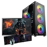 Pc Gamer Completo, Intel Core I7 4770, Placa de Vídeo dedicada RTX 3050 6GB, SSD 240GB, RAM 16GB, Wi-Fi e Monitor de 20'