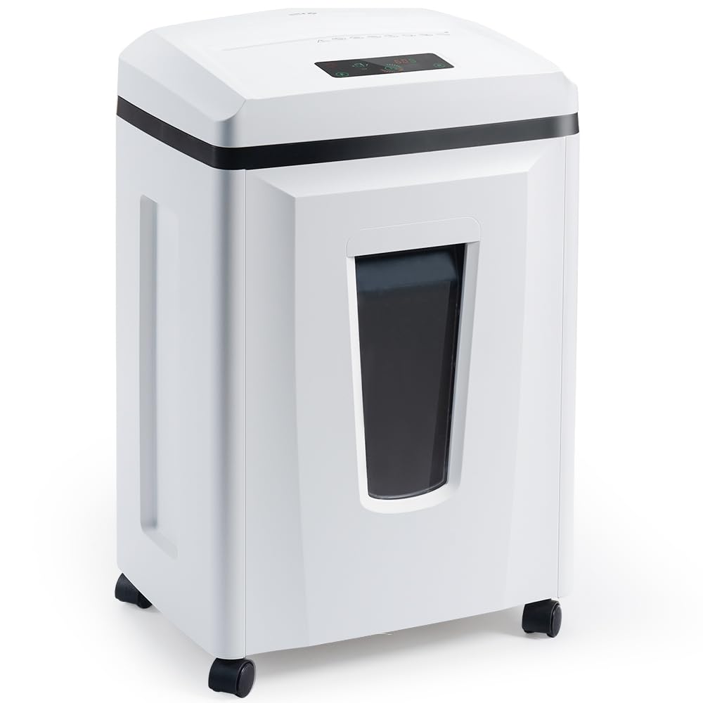 6-Sheet Super Micro Cut Paper Shredder: 3/64''x3/64'' P7 High Security Level, Jam Proof Heavy Duty Shredder for Home Office, Shreds CD/Credit Card/Staple Commercial Shredder with 6 Gallon Bin