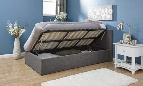 GFW Bed, Metal, Silver, Single