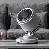 モダンデコ サーキュレーター 2WAY 温風 送風 オールシーズン パワフル送風 衣類乾燥 リモコン付き タイマー機能 (グレー)