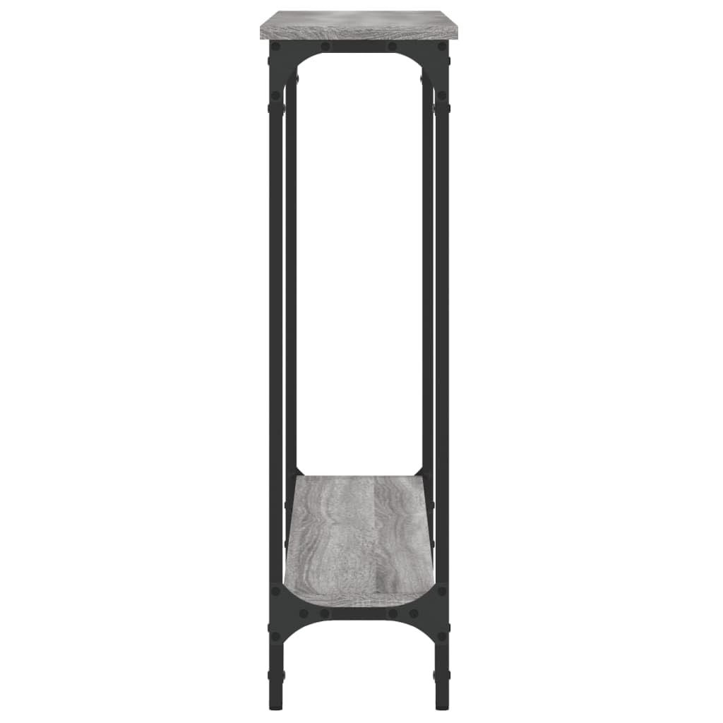 Tavolo consolle grigio Sonoma, 100 x 22,5 x 75 cm, in legno e