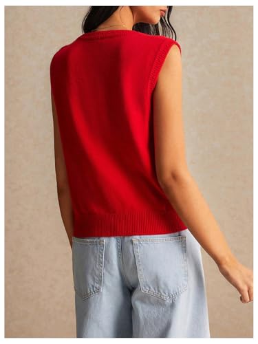 Women's V Neck Sweater Vest Button Down Sleeveless Vest Cardigan Casual Knit Vest2