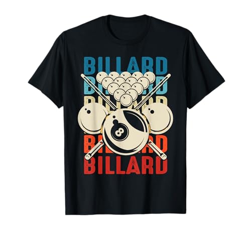 Billard Cue Snooker Pool Poolbilliard 8-Balls Jungen Boys T-Shirt