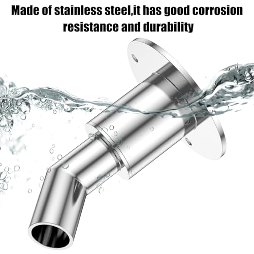 Image of 316 Stainless Steel Thru Hull Exhaust Fitting, 24mm /0.94inch, Silver, Screw-In, Boat Marine Fitting Tube Anti Rust Diesel Heaters Exhaust Pipe Car