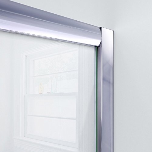 Dreamline Visions 56-60 In. W X 60 In. H Semi-Frameless Sliding Tub Door In Chrome With White Acrylic Backwall Kit, Dl-6995-01Cl #TOP5