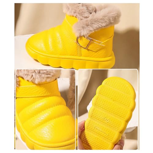 IWIHMIV Toddler Boys Warm Winter Ankle Boots Thick Soled Casual Boots Winter Warm Cotton Booties For Girls4