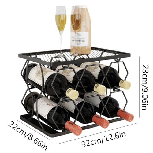 Soporte para 6 Botellas de Vino de Acero Inoxidable miniatura 2