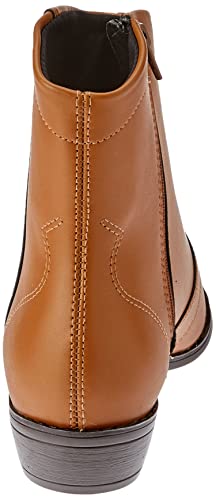 Bota Beira Rio Estilo Cowboy Napa Berlim Salto Baixo,Caramelo, 36