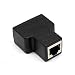 RJ45 red divisor adaptador, miel RJ45 hembra a 2 hembra puerto Cat...