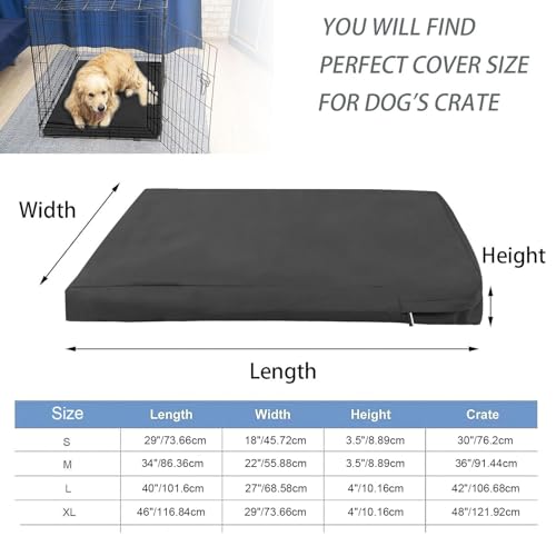 Nogsay Bezüge für Hundebetten,Ersatz Bezug für Hundebett,Wasserdicht Waschbar Abnehmbare Haustierbett Hundematte Hundematratze Bezug für Hundekissen mit Reißverschlüssen,Dog Bed Cover Only
