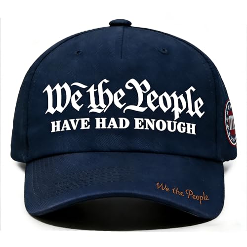 WIKFZRO We The People Hat for Men Women We The People Had Enough Patriotic Baseball Cap Freedom USA Hat Blue