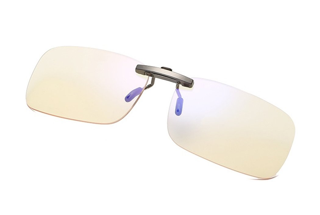 Clip Anti-Luce Blu Per Occhiali | Filtro Giallo/Trasparente Per PC E Smartphone